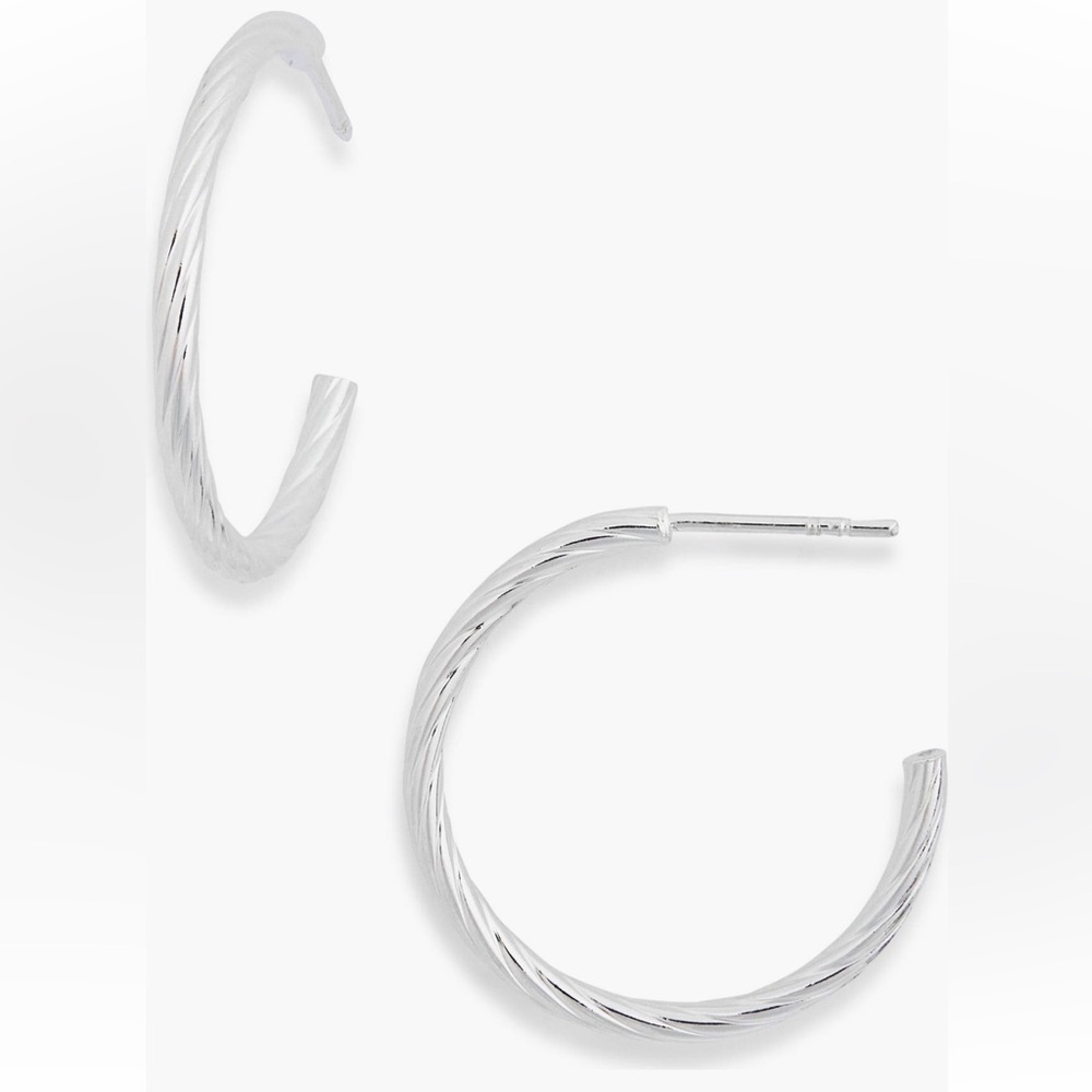 Argento vivo sterling silver hoop earrings